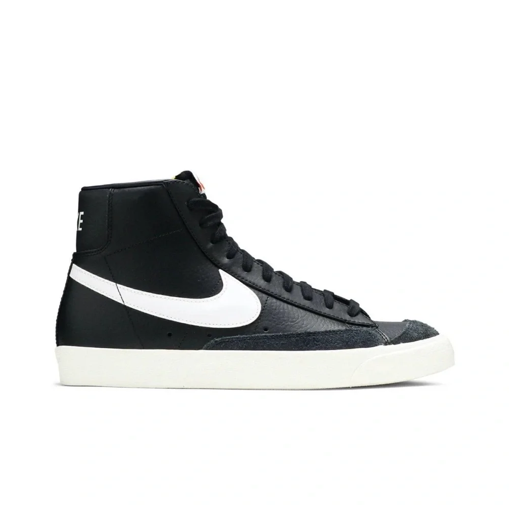 Nike | Youth Black Leather Blazer ‘77 Mid Top Lace Up Sneakers Gum Sole Size 7Y